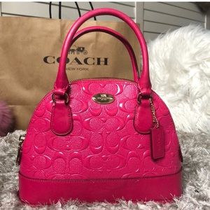 COACH Cora Embossed Domed Satchel